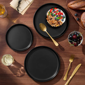 E-far cereal bowl 5.8-inch matte black for everyday meals.
