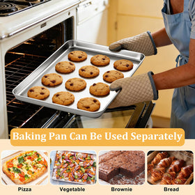 Dishwasher-safe tray and basket make cleanup quick