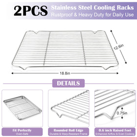 E-far cooling rack included improves air circulation for faster cooling
