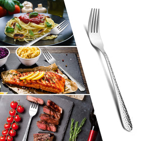 E-far elegant hammered design complements any kitchen and tableware