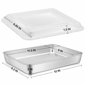 E-far heavy-gauge pan side view shows durable construction.