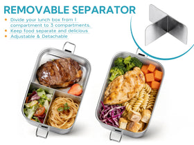 E-far leak-proof locking clip ensures lid stays closed during transport.