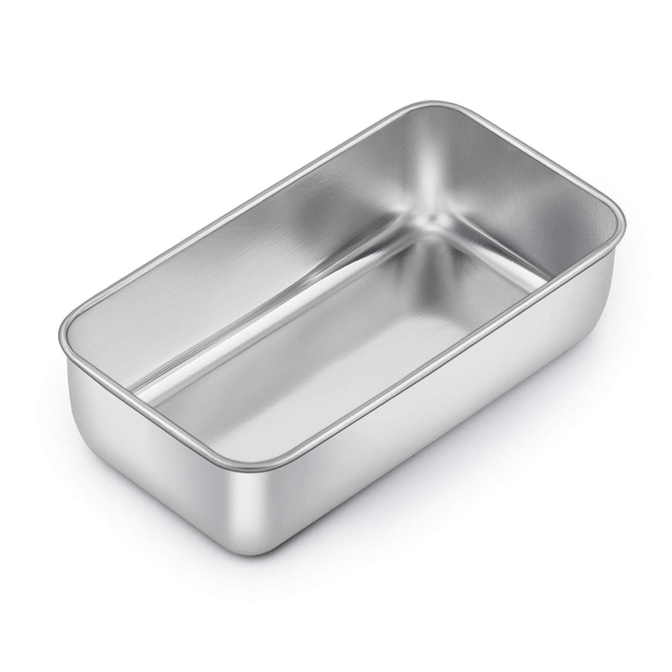 E-far loaf pan with brushed finish for easy release and even baking