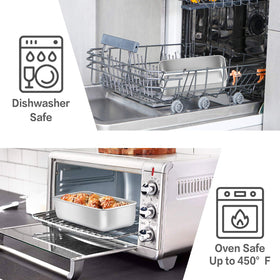 E-far loaf pan seamless construction simplifies cleaning