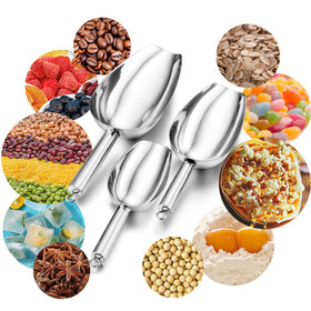 E-far mini metal scoop 3oz for nuts and beans, versatile kitchen tool.