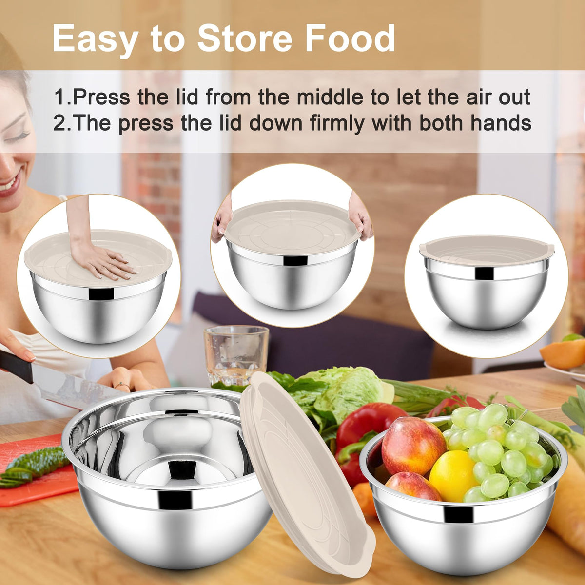 E-far bowls are dishwasher-safe; lids should be hand-washed.