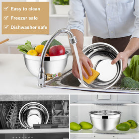 E-far khaki color bowls ready for everyday cooking.