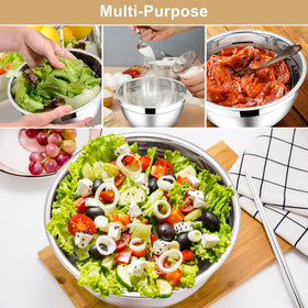 E-far bowls with mirror-polished interior for easy cleaning.