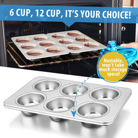 E-far muffin pan is dishwasher safe for easy cleanup