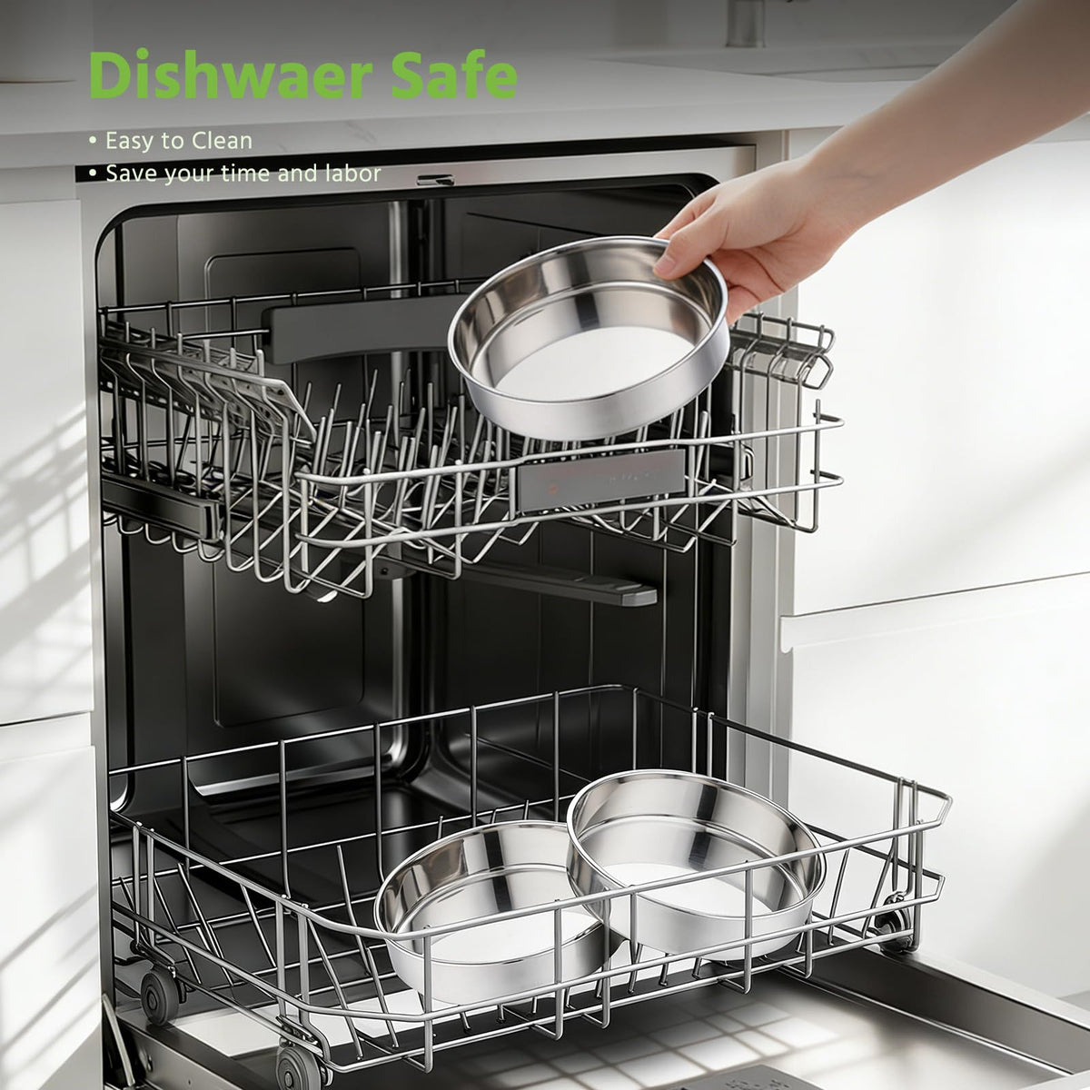 E-far multi-use bakeware for cakes, quiche, and pizza.