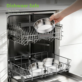 E-far multi-use bakeware for cakes, quiche, and pizza.