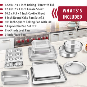 E-far rectangle pan with lid for easy storage and stacking
