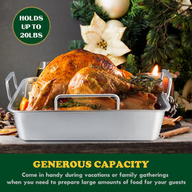 E-far V-shaped rack supports heavy roasts without tipping