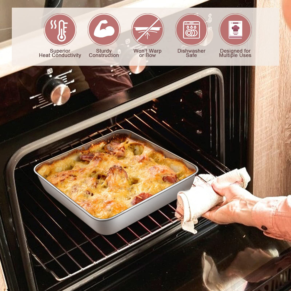 E-far rolled-edge design offers comfortable grip during handling.