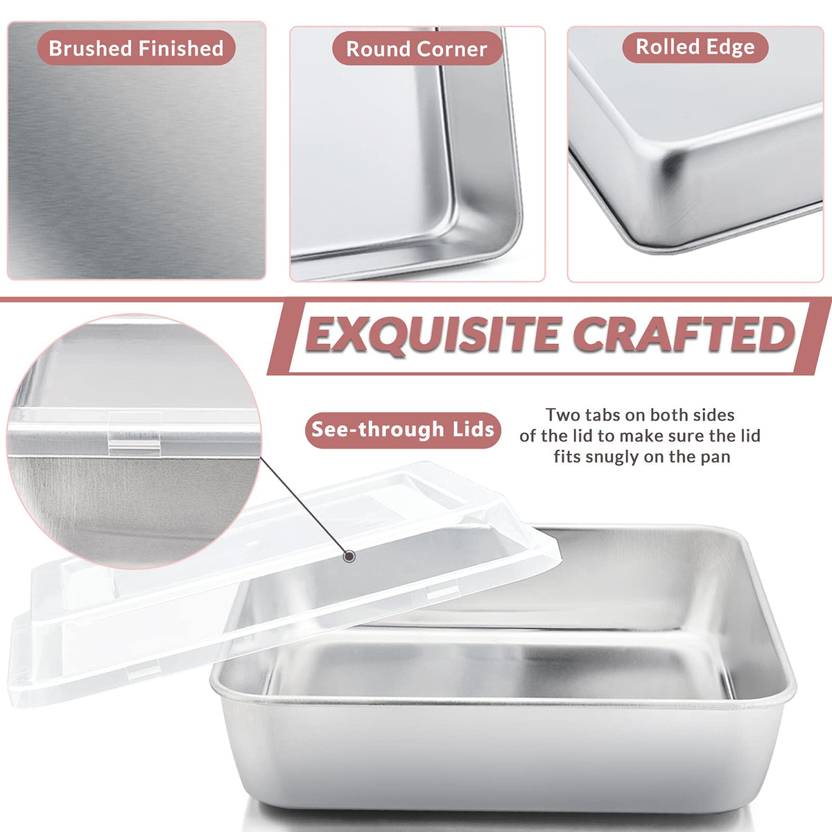 E-far seamless design close-up, leak-free baking and easier cleanup.