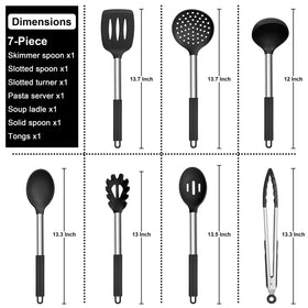 E-far silicone utensil head provides heat resistance and surface protection.