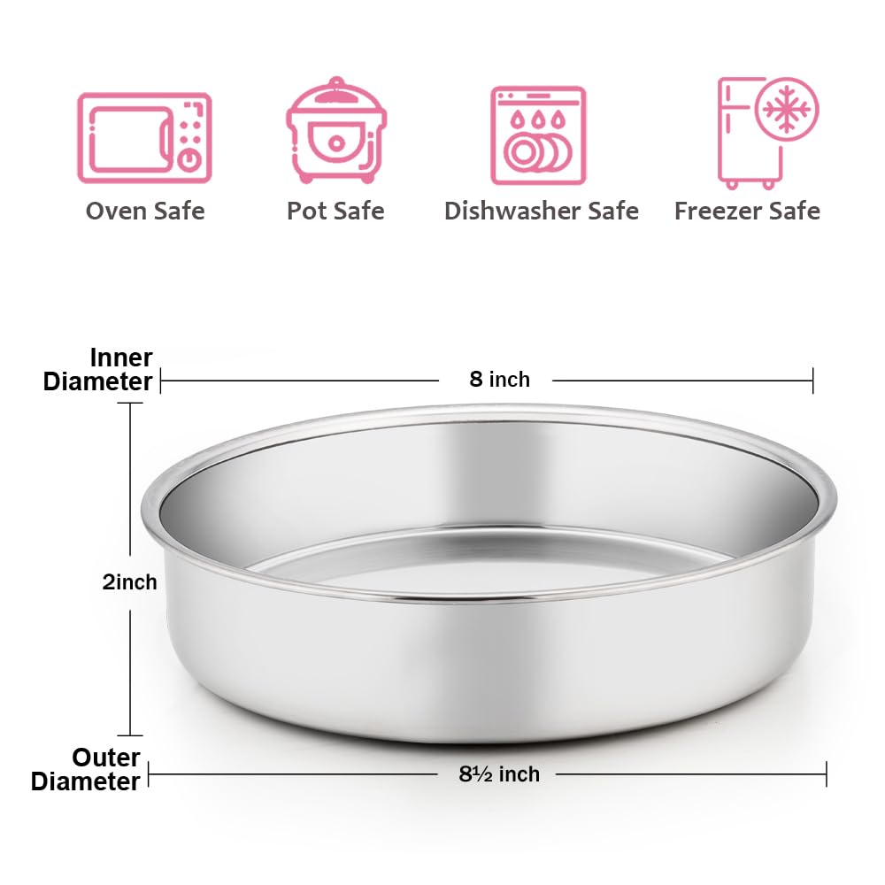 E-far stainless steel mirror-finish pan for smooth release.