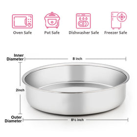 E-far stainless steel mirror-finish pan for smooth release.
