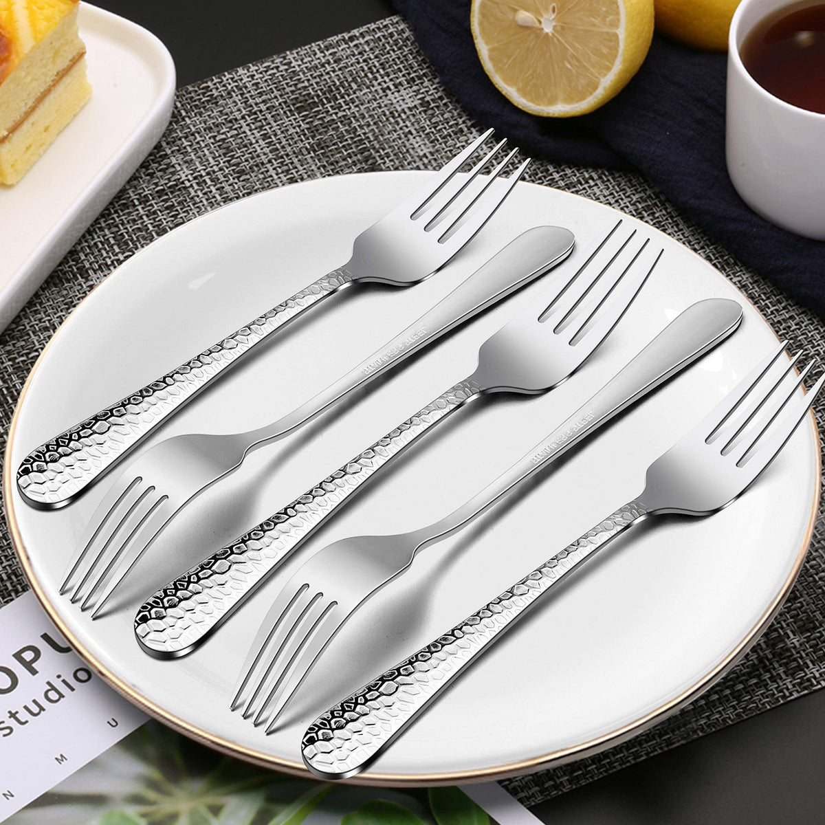 E-far sturdy stainless steel forks resist bending for durable everyday use