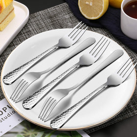 E-far sturdy stainless steel forks resist bending for durable everyday use