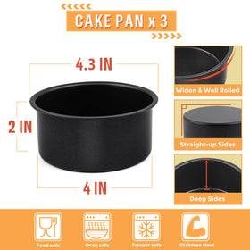 E-far trio of mini pans suitable for toaster ovens and small batches
