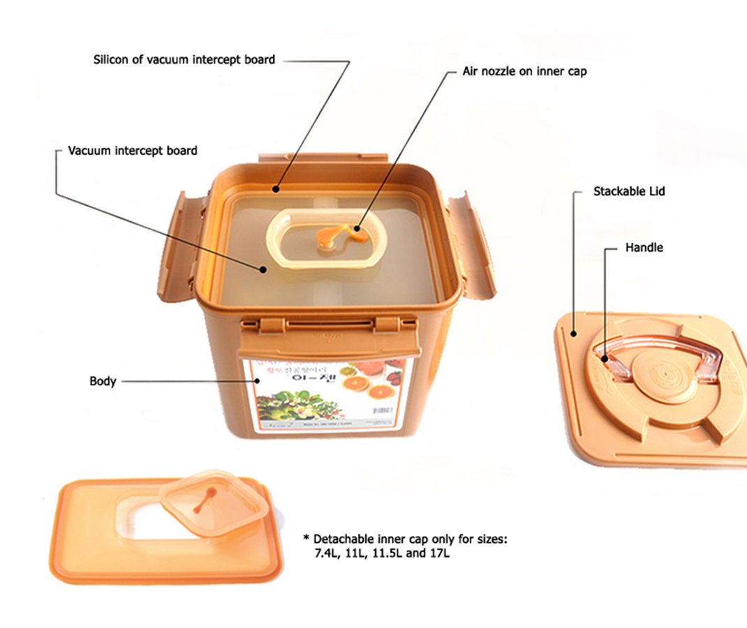 e-jen double lid odor containment keeps kitchen smells contained during storage