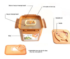 e-jen double lid odor containment keeps kitchen smells contained during storage