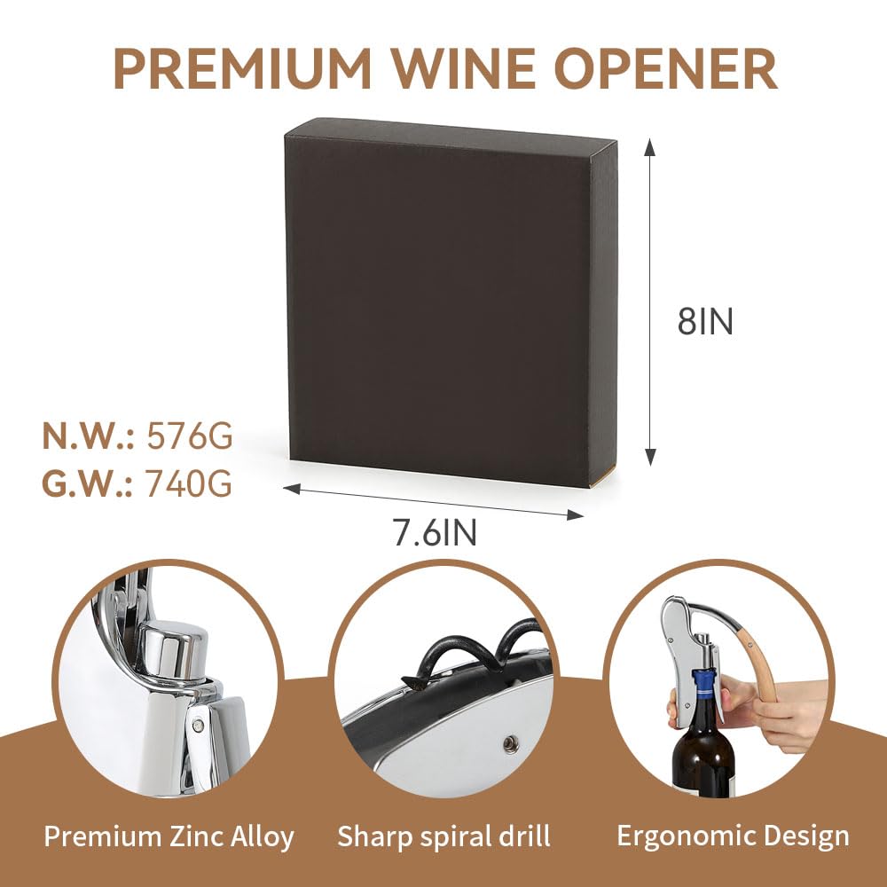 E.Palace compact storage-friendly wine opener in premium packaging.