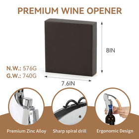 E.Palace compact storage-friendly wine opener in premium packaging.