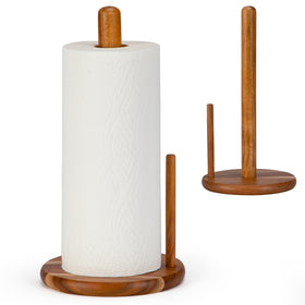 E-ROOM TREND acacia wood base close-up shows sturdy stability.