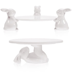 Eaasty Bunny Cake Stand lying style presents an elegant dessert display.