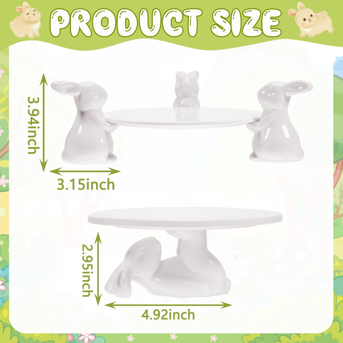 Eaasty Bunny Cake Stand standing-tray style offers a festive Easter display.