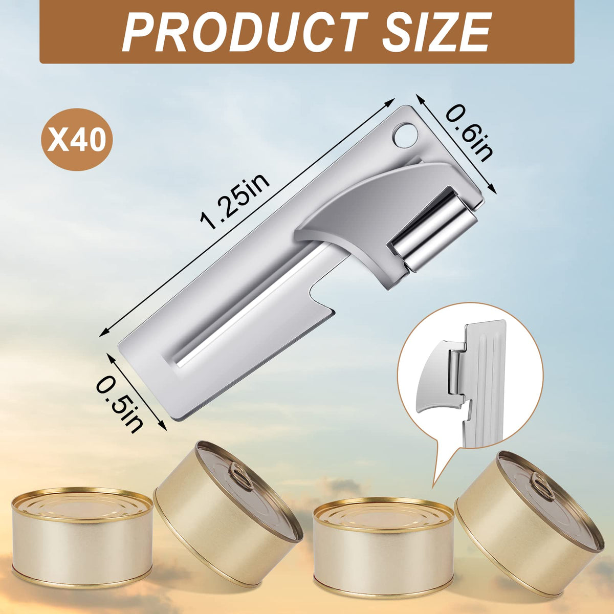 Eaasty stainless steel camping can opener ready for outdoor use