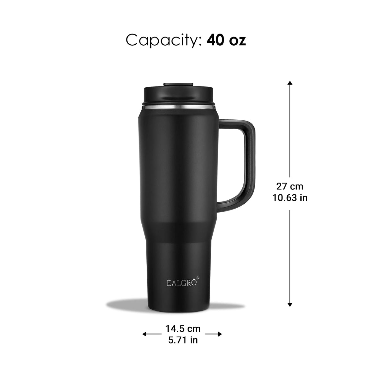 EALGRO tumbler with ergonomic grip for comfortable daily use.