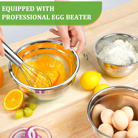 Eallpha egg whisk in bowl for quick batter and sauces
