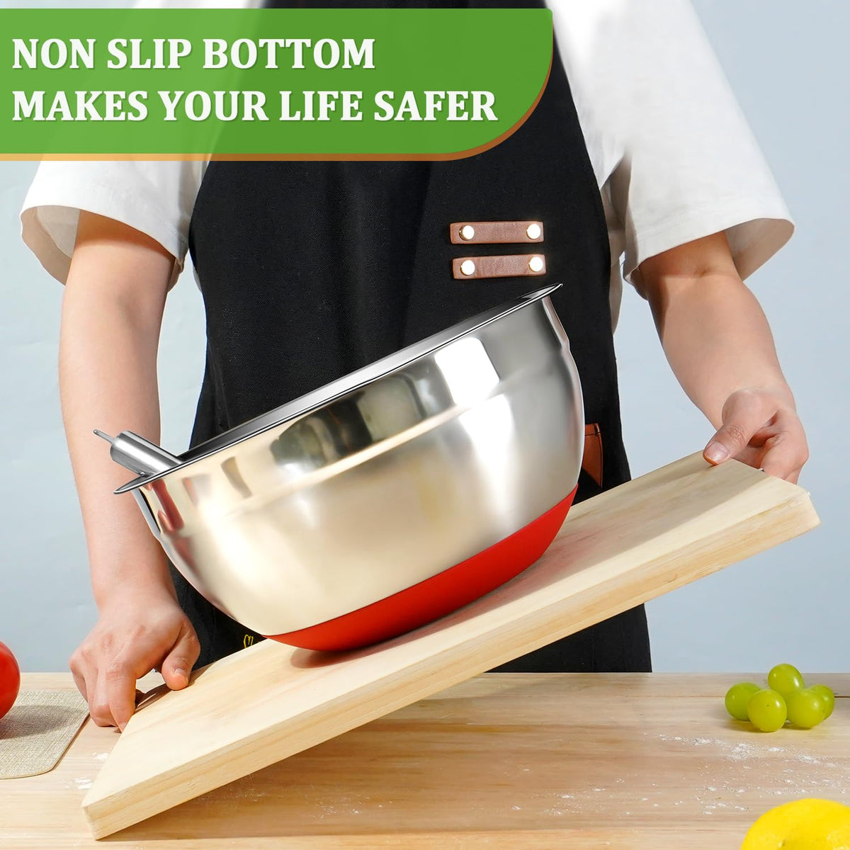 Eallpha stainless steel bowls with lids, durable and great for meal prep