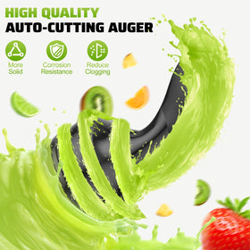 Lid-activated safety feature on EanOruus juicer in use.