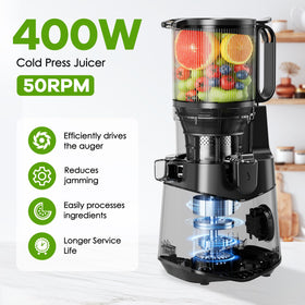 EanOruus juicer motor base demonstrates robust controls for easy operation.