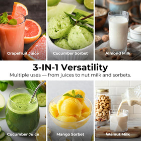 EanOruus AC motor provides steady power during juicing