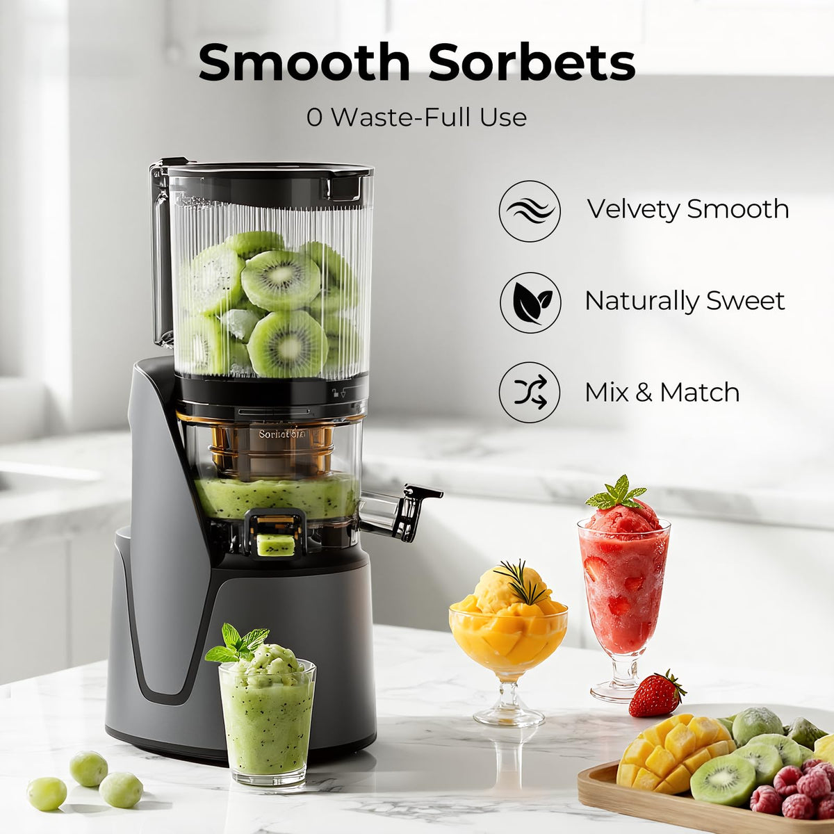 EanOruus dishwasher-safe parts make quick cleanup after juicing