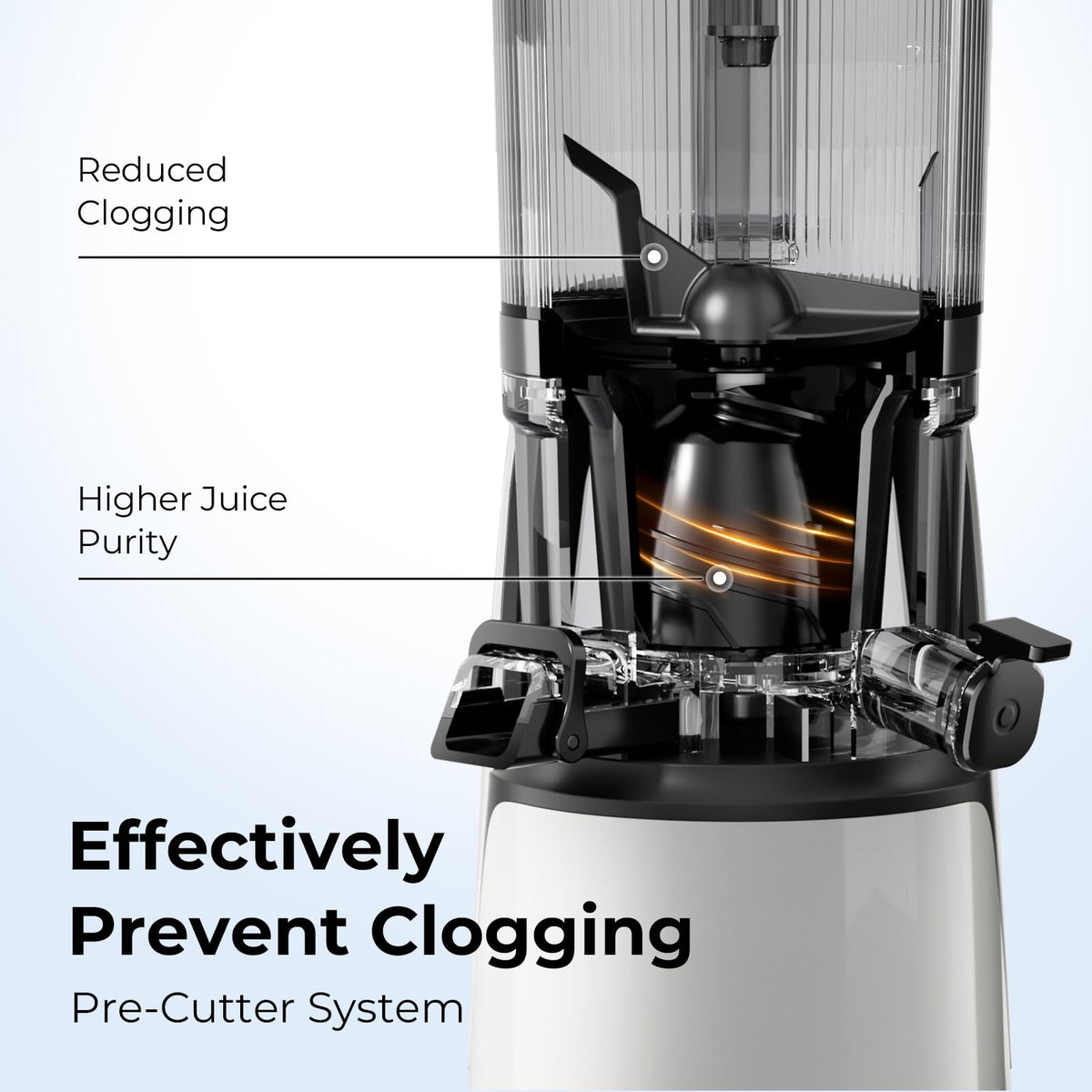 EanOruus removable pulp ejector simplifies cleanup