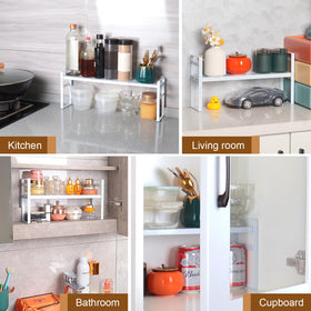 EAROND bathroom organizer helps declutter medicine and cosmetics.