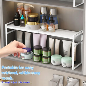 EAROND compact kitchen shelf for condiments and snacks.