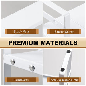 EAROND multipurpose storage shelf for bottles, condiments, and snacks.