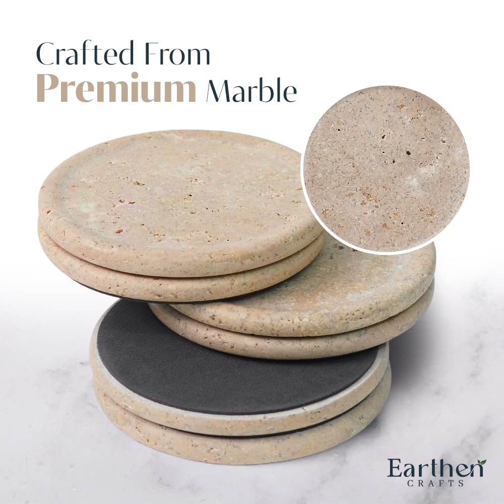 EARTHEN CRAFTS holder lid coaster display for organized storage