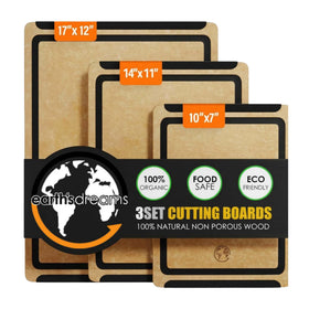 Earth's Dreams composite cutting board set stacked for space saving