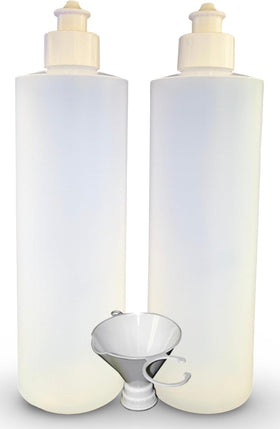 Earth's Essentials 16oz squeeze bottle with push/pull cap for easy daily dispensing.