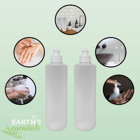 Earth's Essentials BPA-free HDPE bottle keeps contents safe.