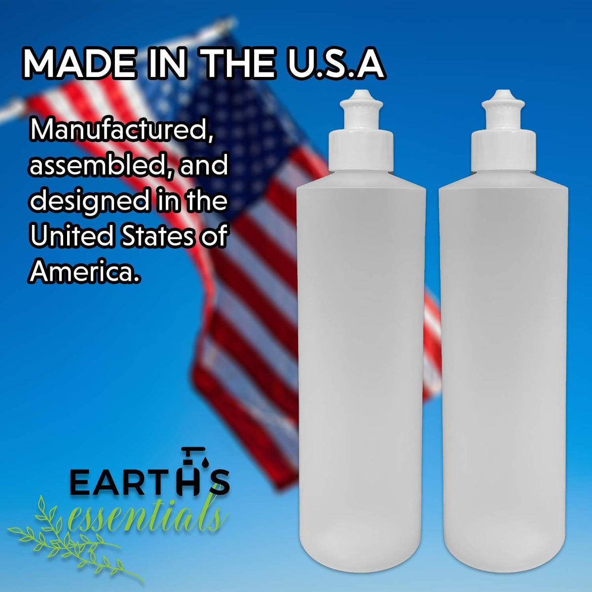 Earth's Essentials ideal for dispensing lotions, shampoos, and more.
