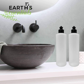 Earth's Essentials versatile bottle for soaps, detergents, and massage oils.